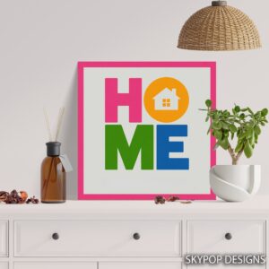 Colorful Home Typography Art