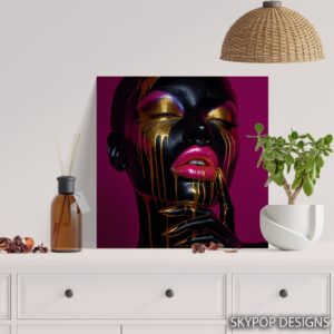 Liquid Gold Face Art