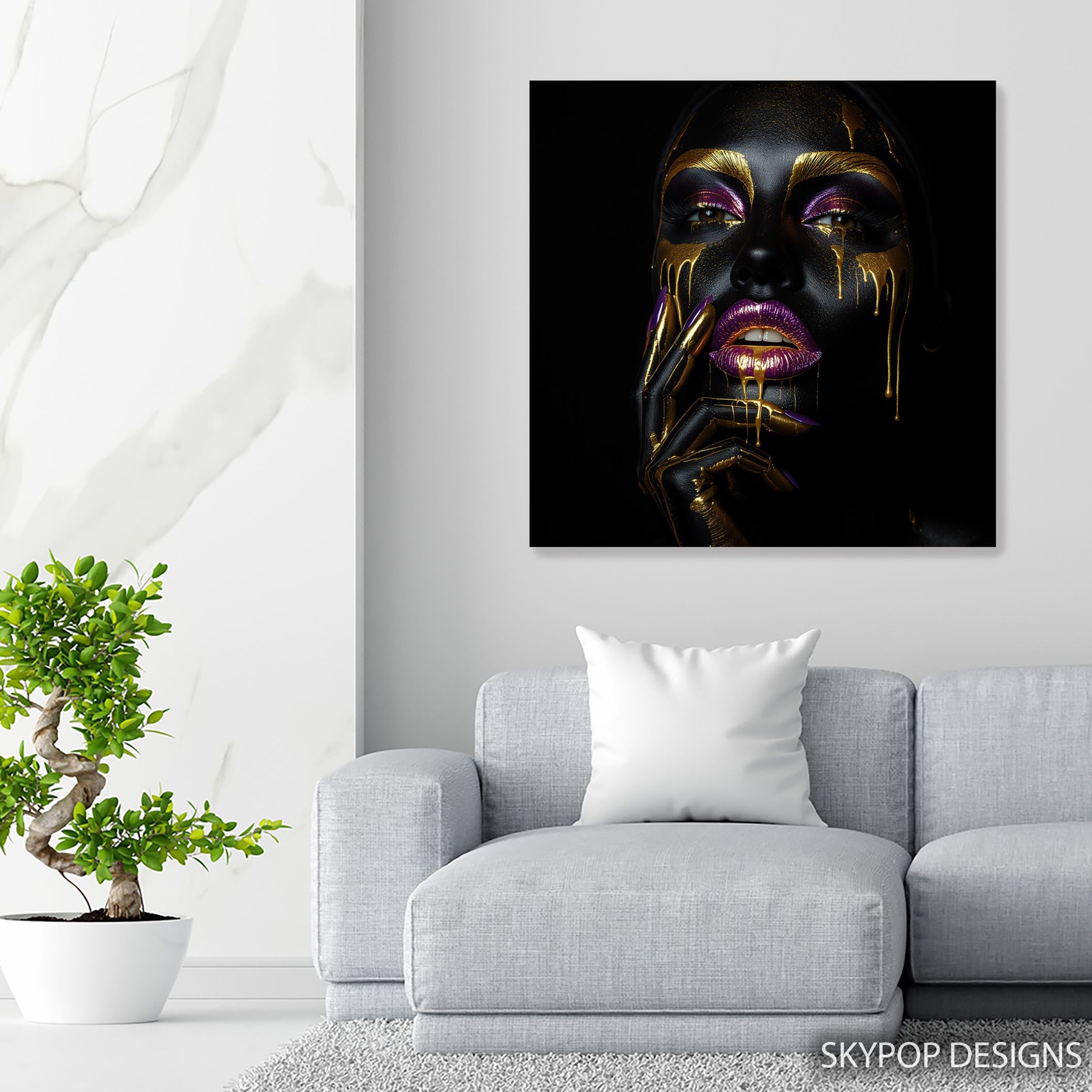 5.jpg Golden Drip Face Art