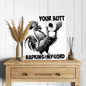 Rooster Toilet Paper Art