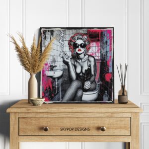 Glamorous Bathroom Diva Art