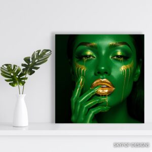 Emerald Gold Glamour Art