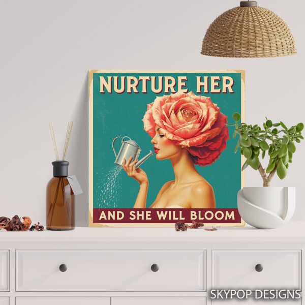 Nurturing Rose Woman Art