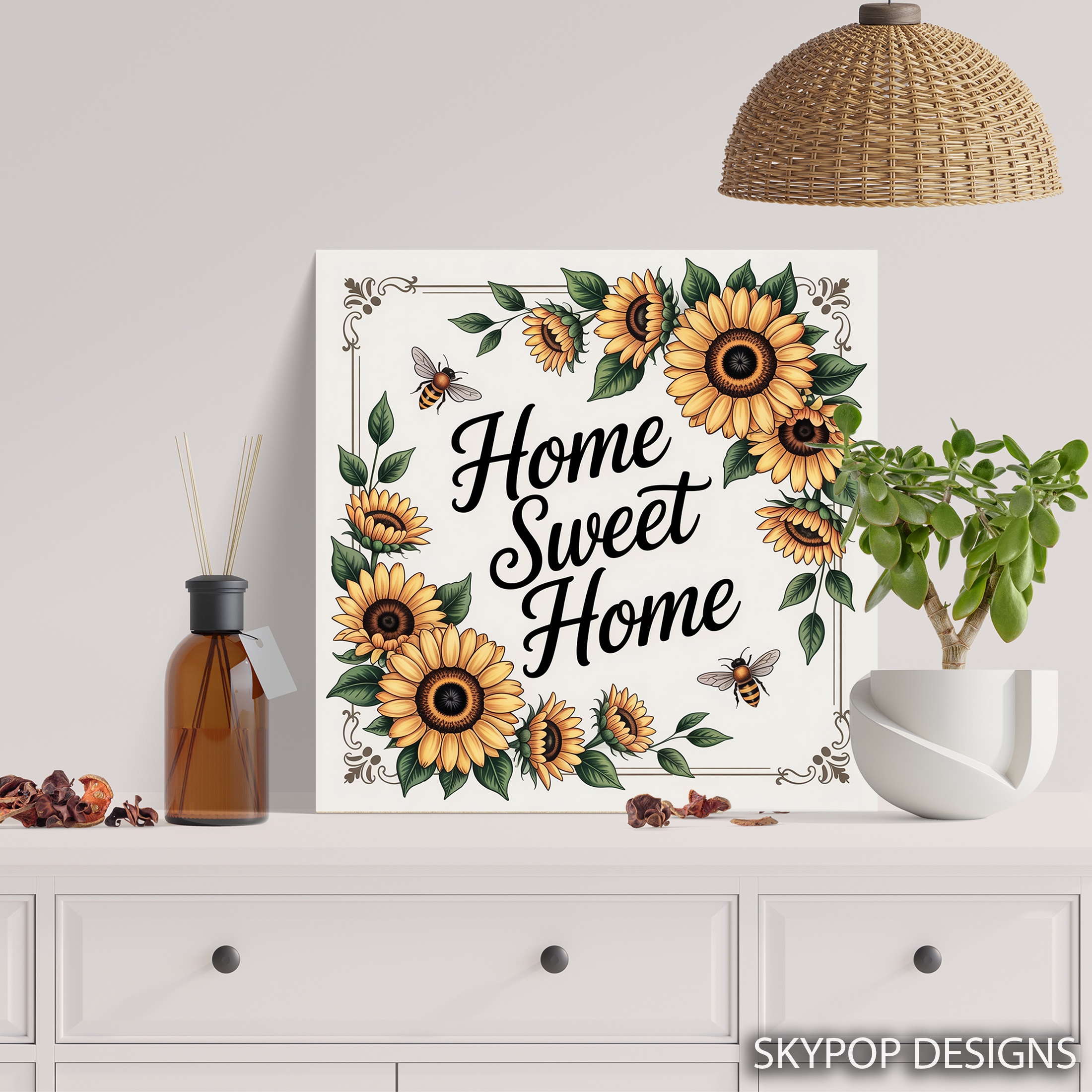 5.jpg Sunflower Home Sweet Home Art