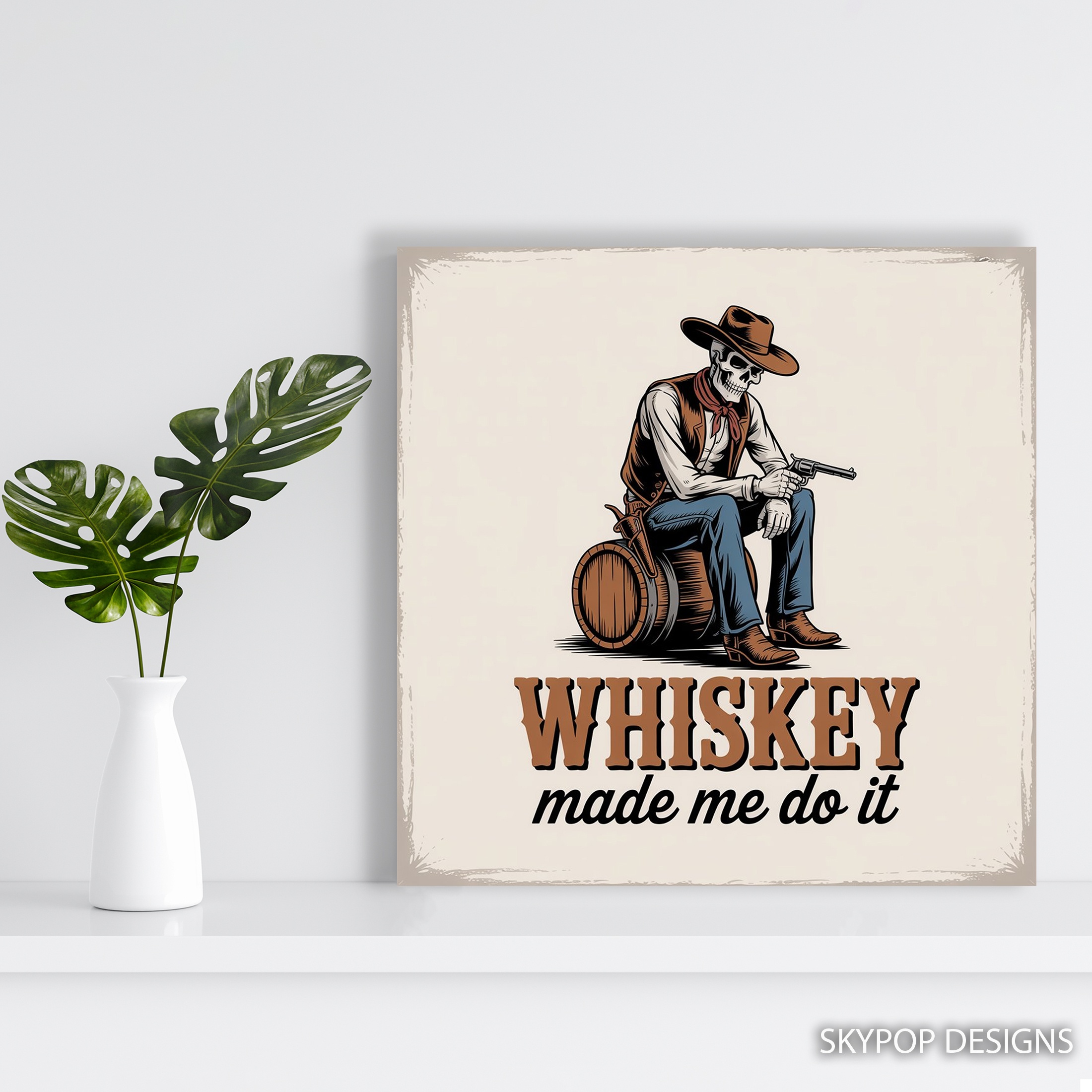 5.jpg Whiskey Cowboy Skeleton Art