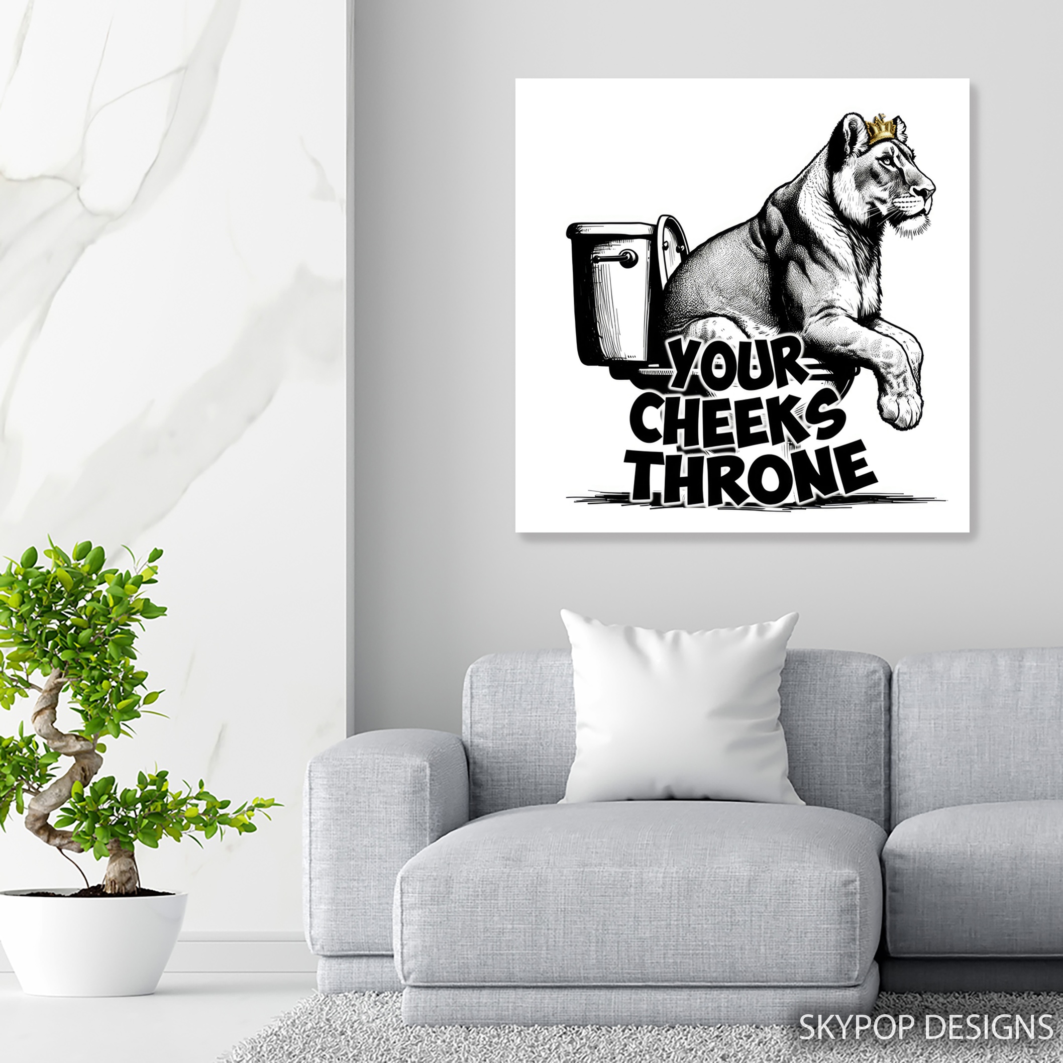 5.jpg Lion King of Throne Art