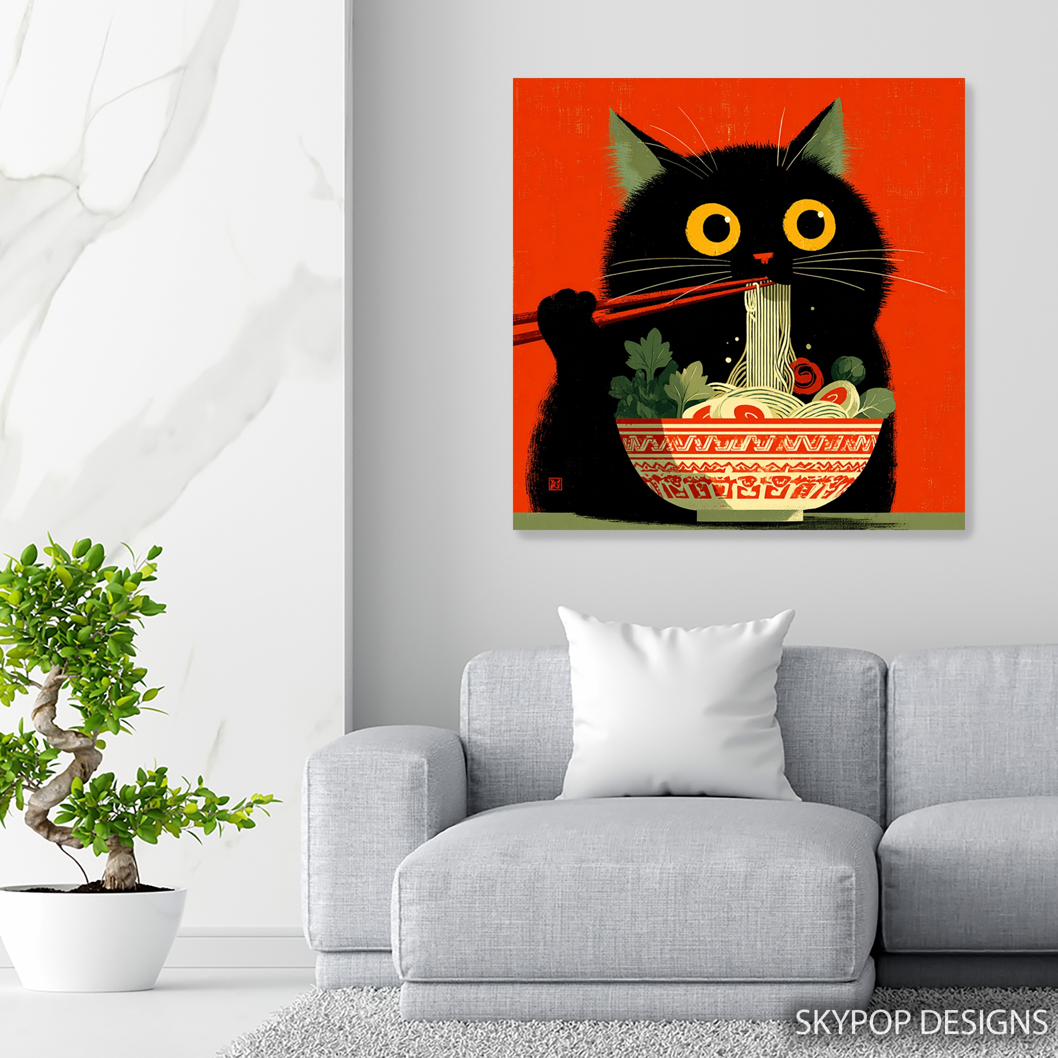 5.jpg Cat Noodle Bowl Art