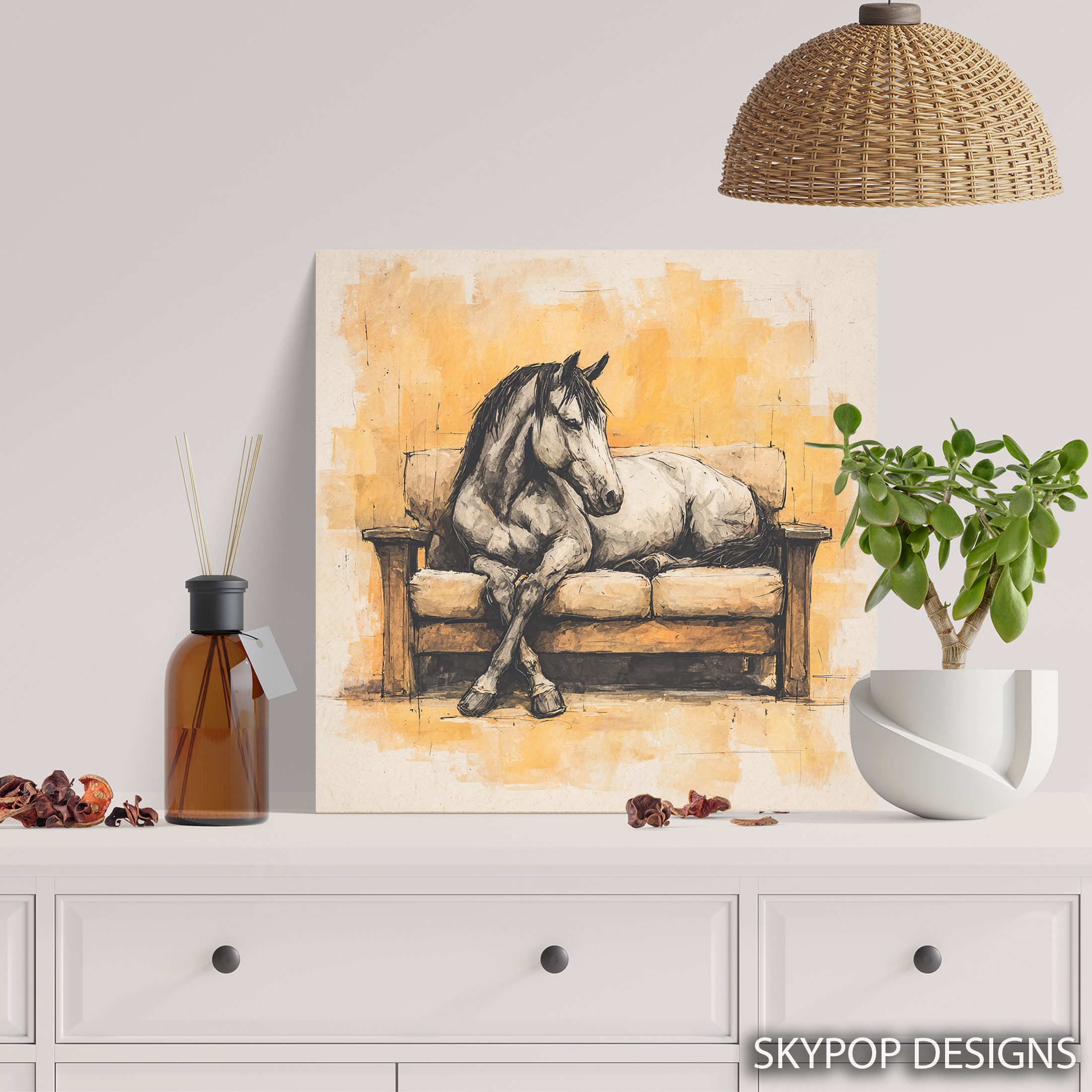 5.jpg Horse on Couch Art
