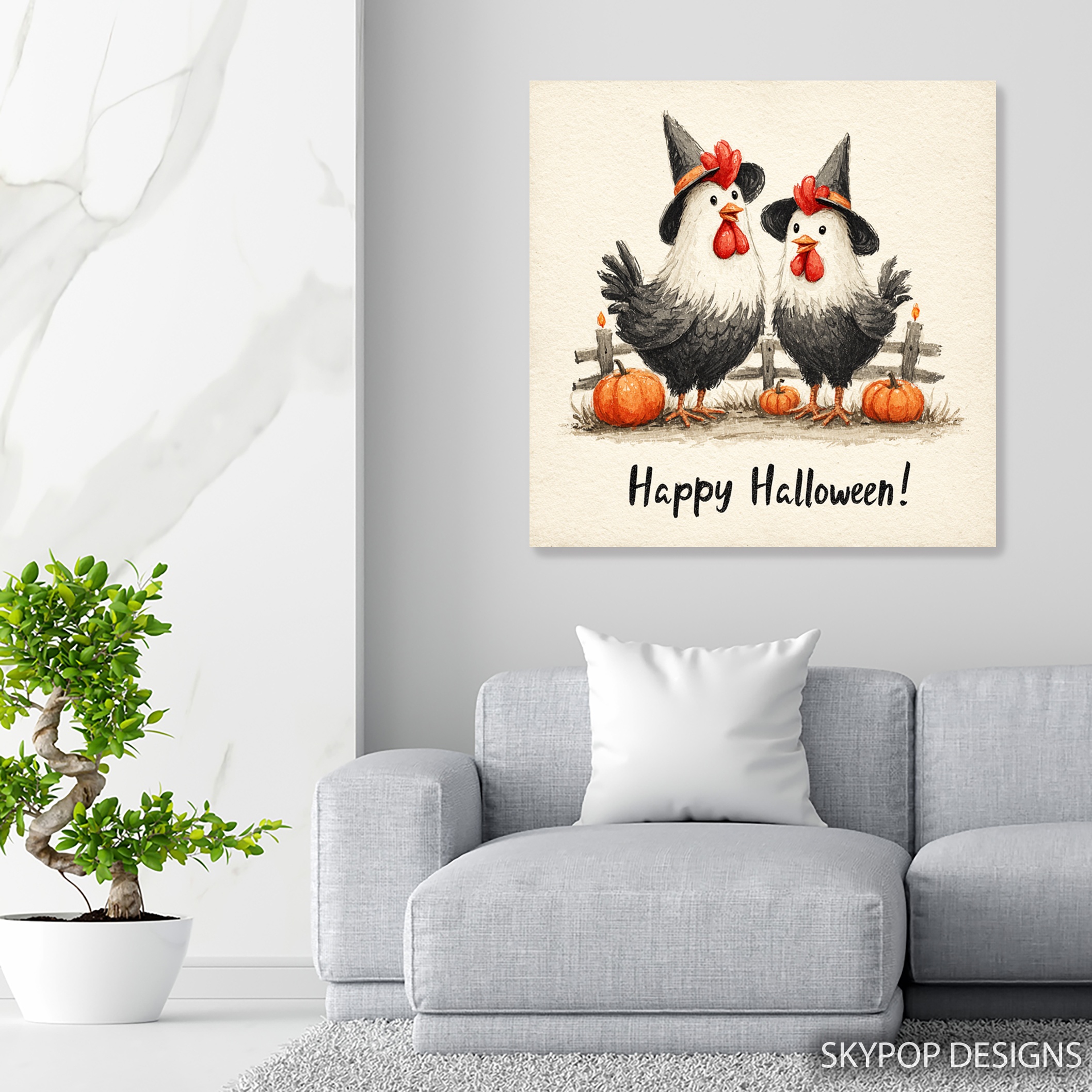 5.jpg Rooster Halloween Art