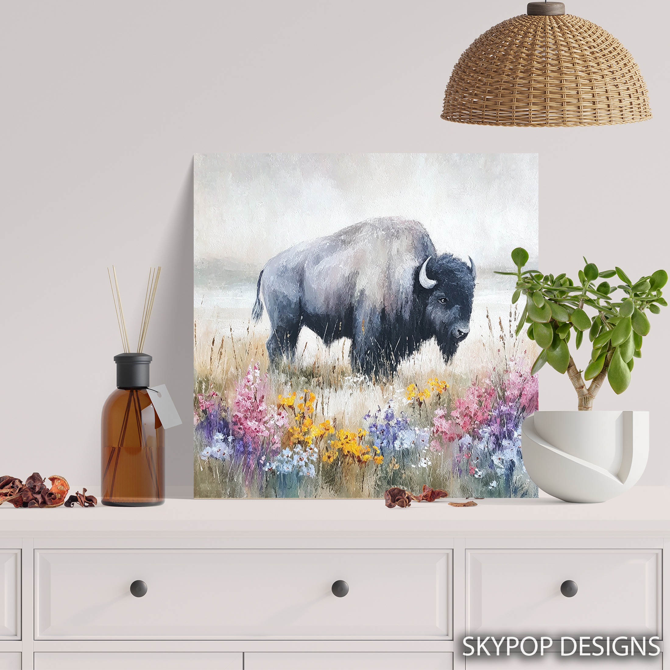 5.jpg Bison Wildflower Art