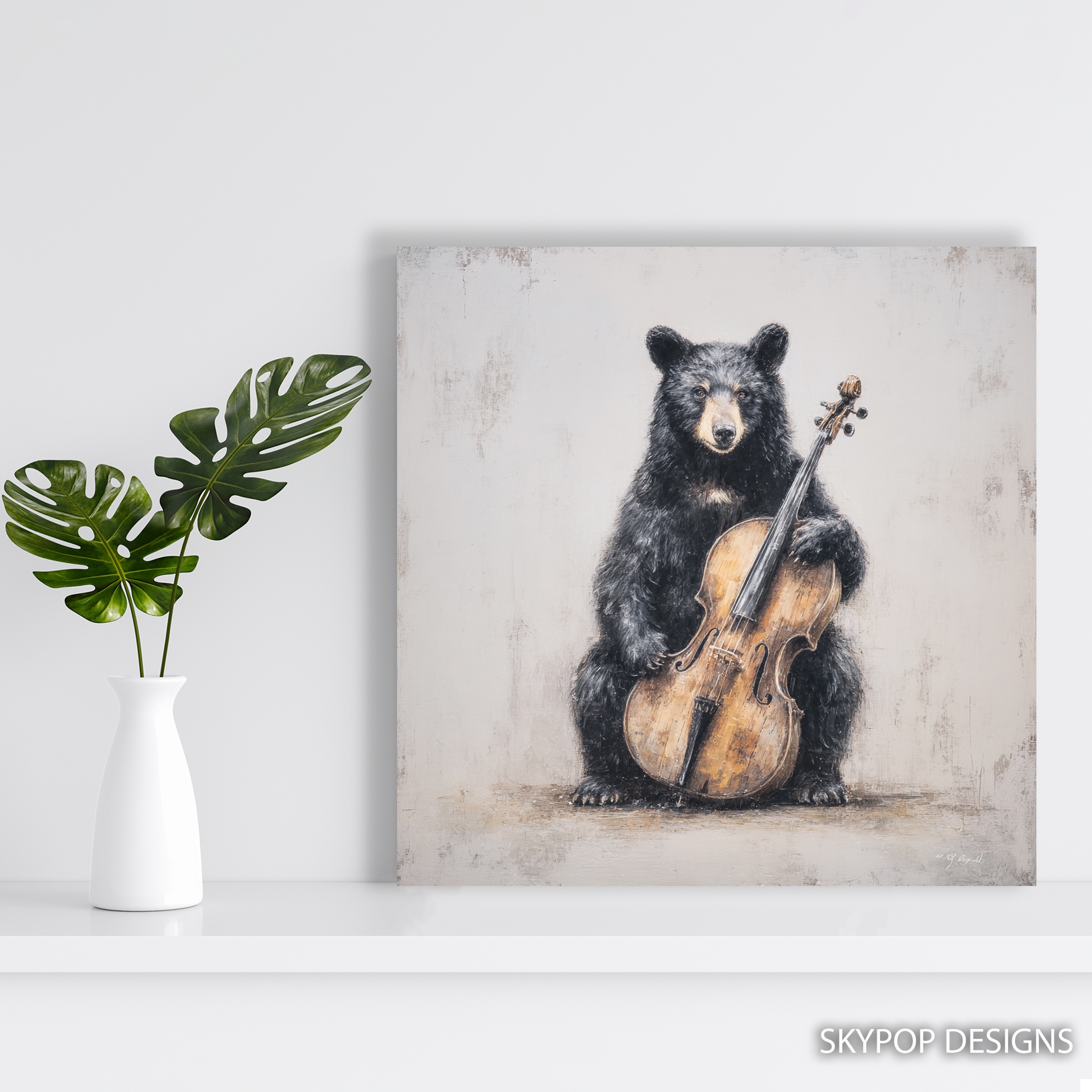 5.jpg Bear Cello Art