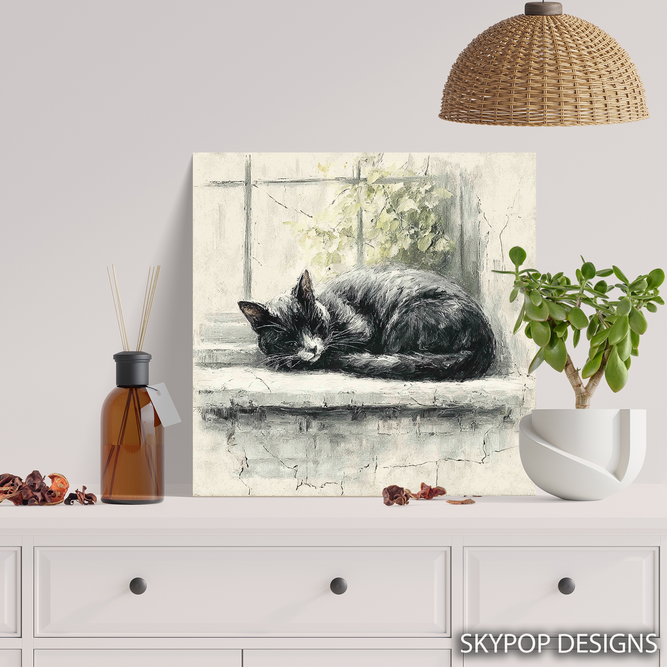 5.jpg Sleeping Cat Art