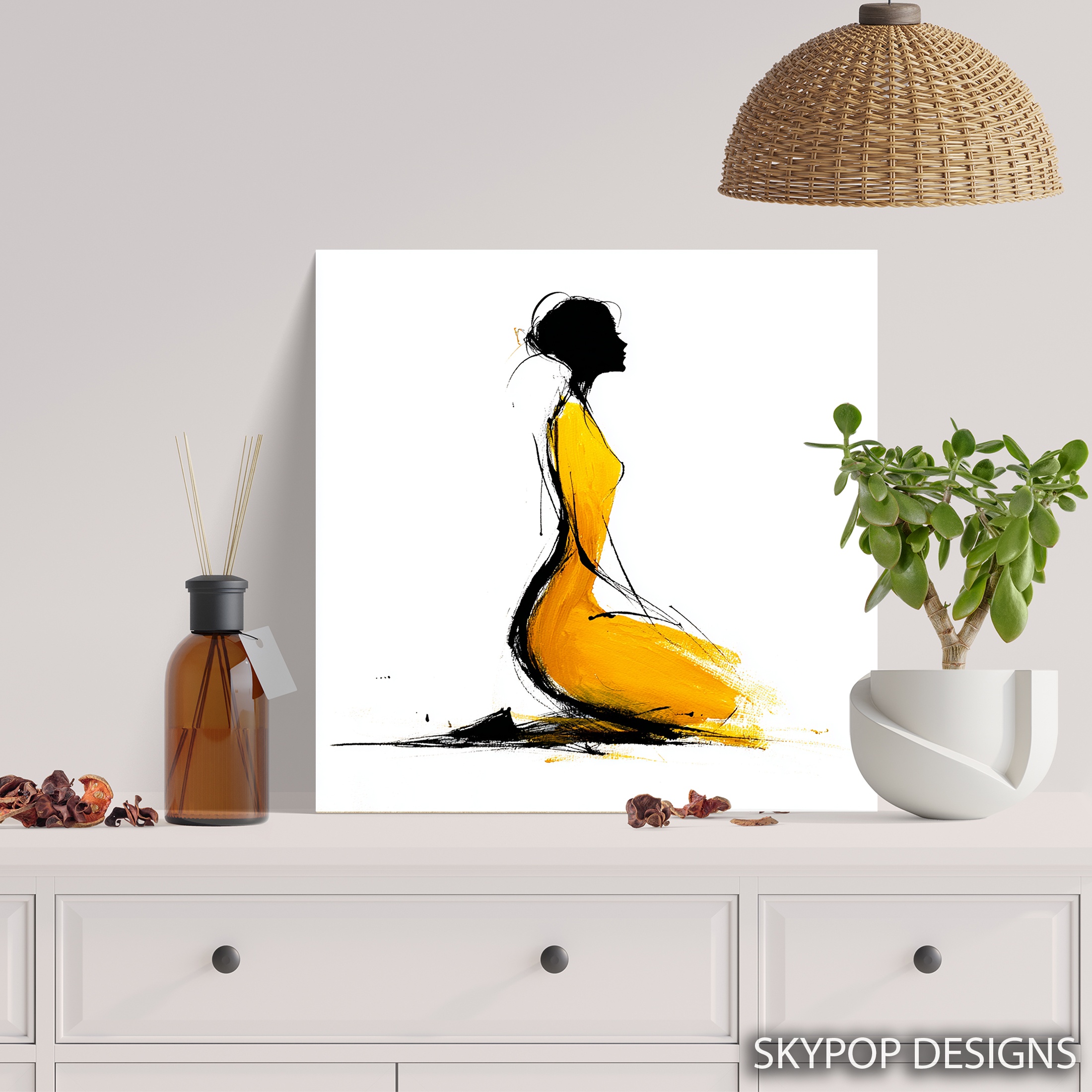 5.jpg Yellow Silhouette Art