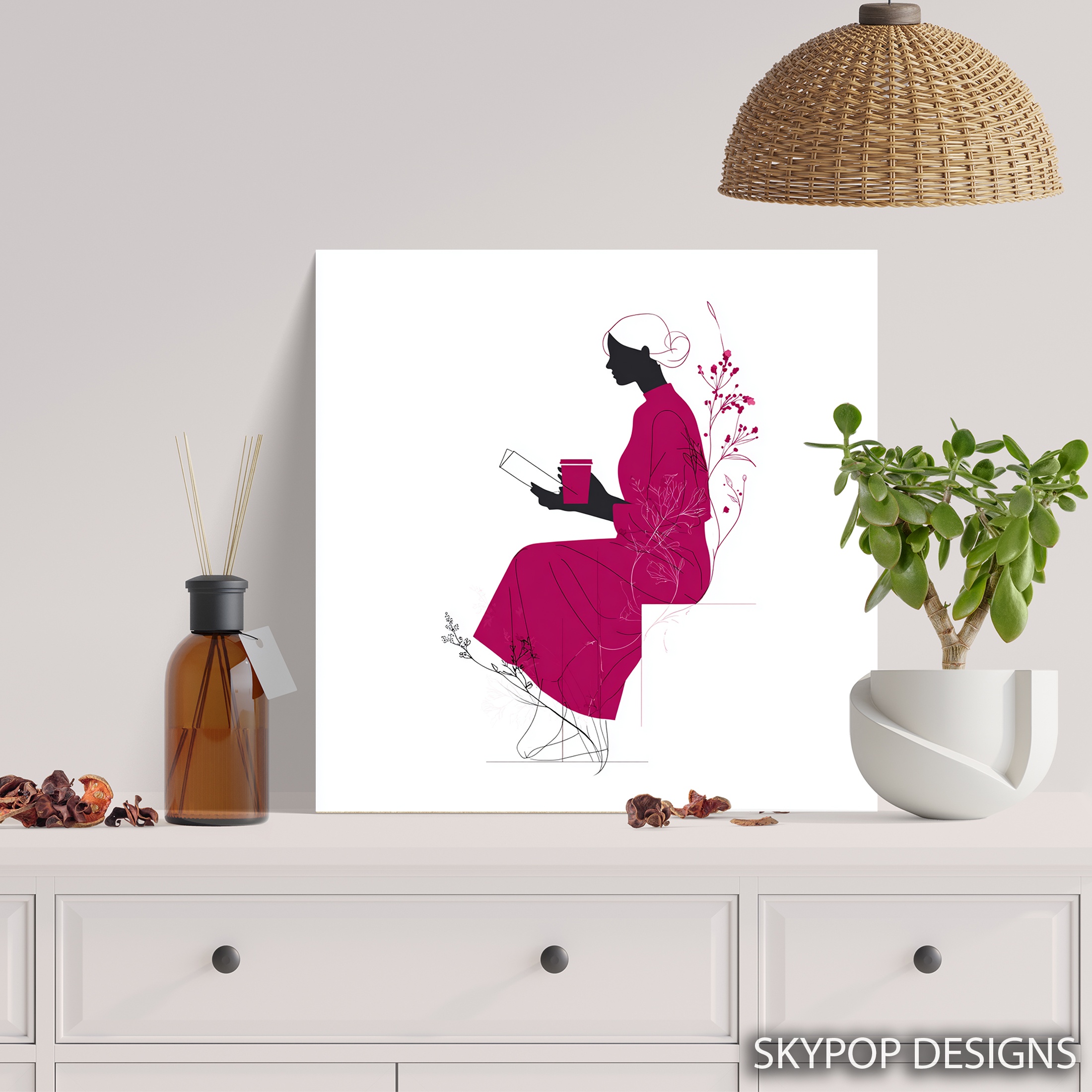 5.jpg Elegant Reader Silhouette Art