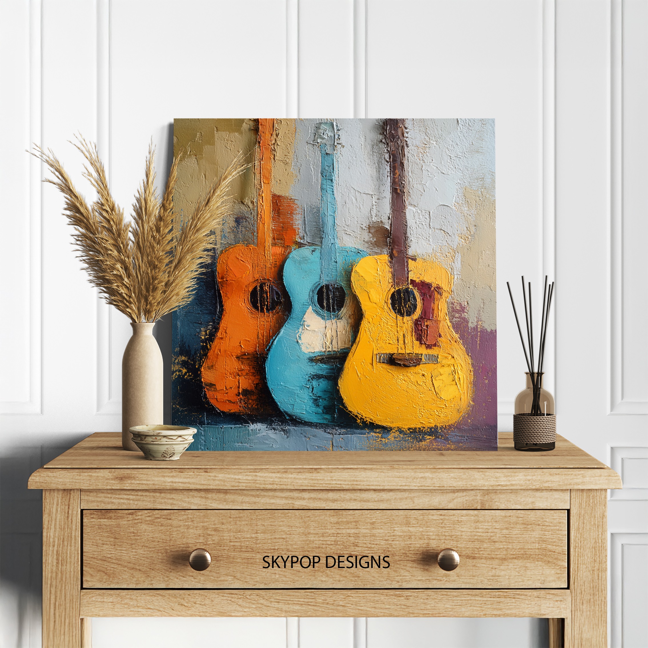 5.jpg Colorful Guitar Trio Art