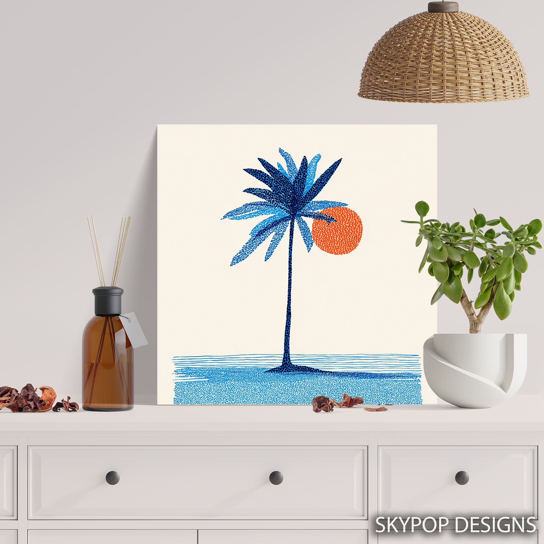 5.jpg Tropical Palm Sunset Art