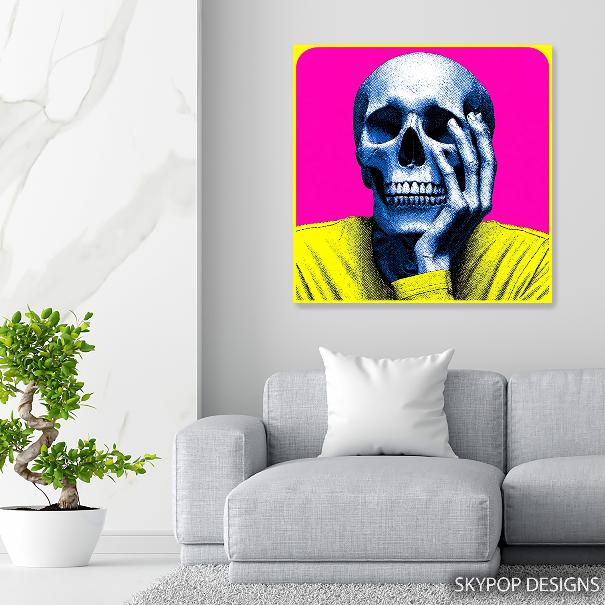 5.jpg Neon Skull Art