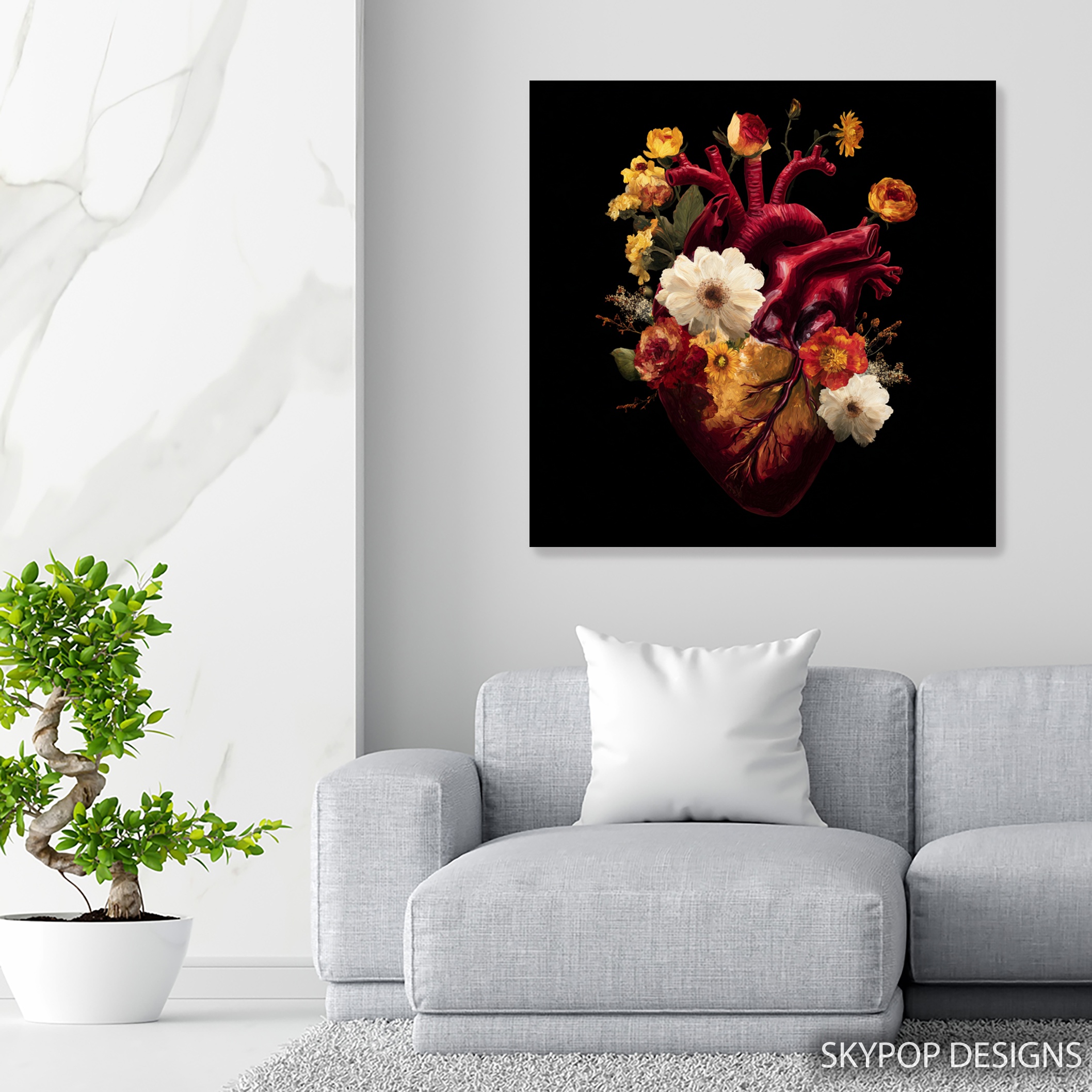 5.jpg Blooming Heart Anatomy Art