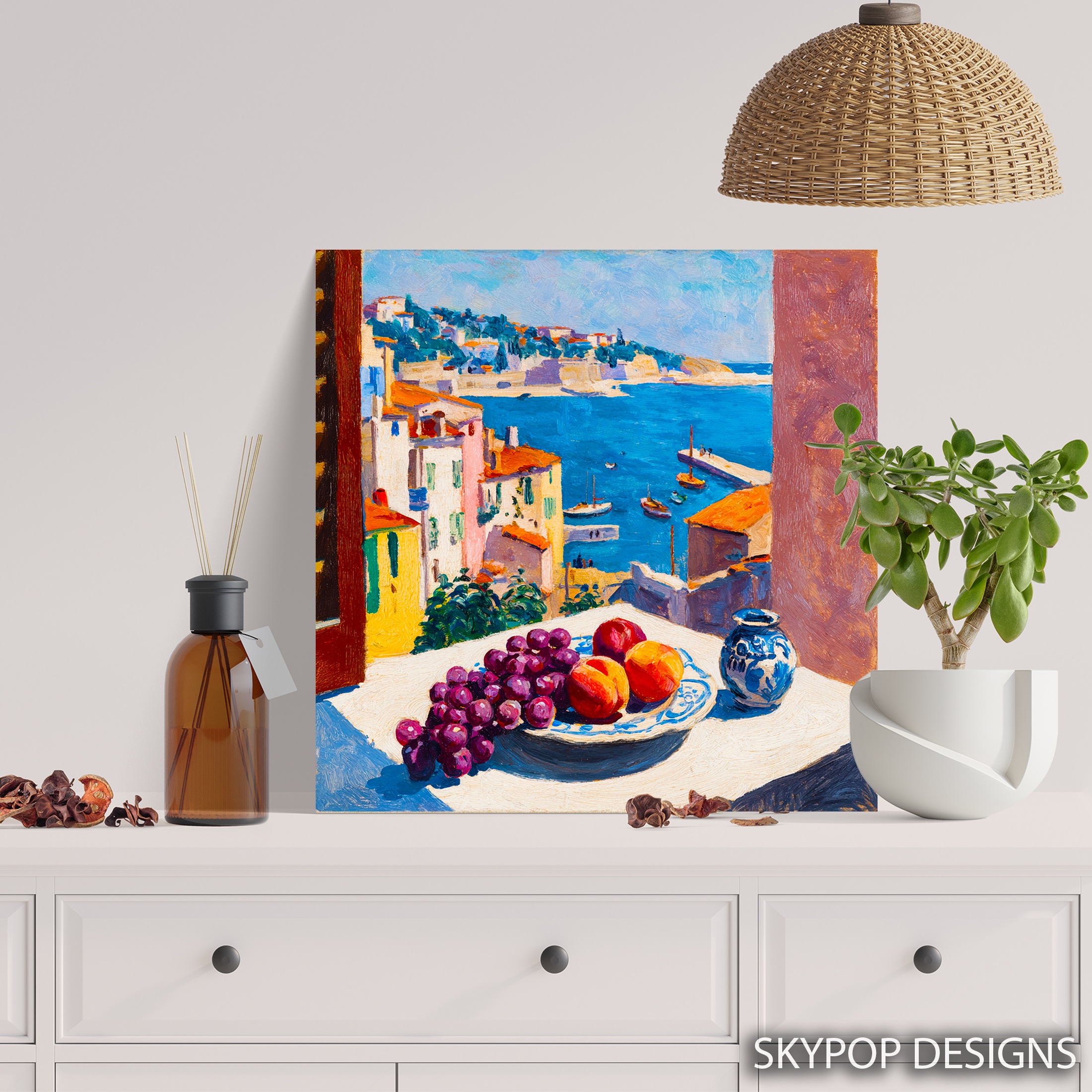 5.jpg Coastal Village Fruit Bowl Art