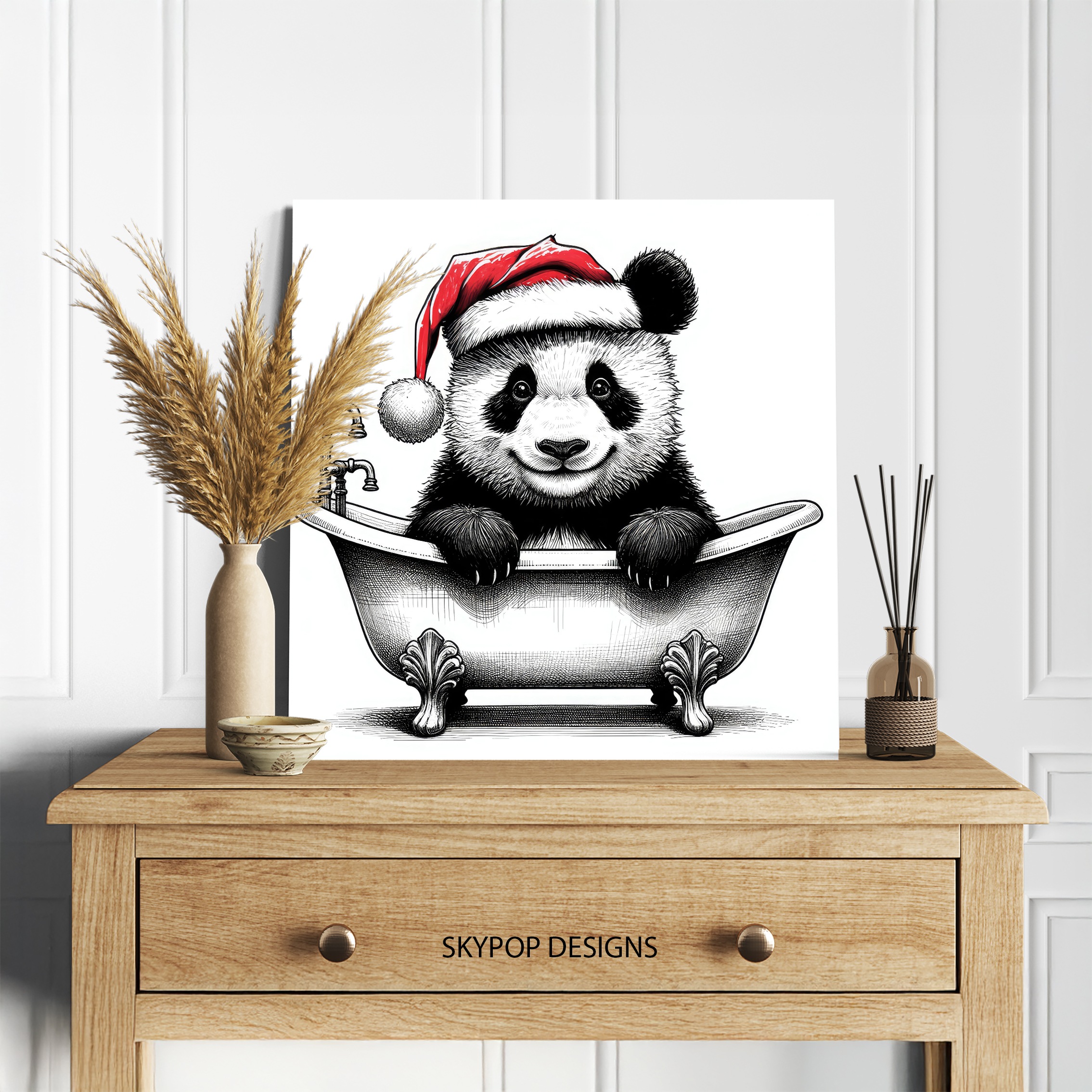 5.jpg Panda Christmas Bath Art