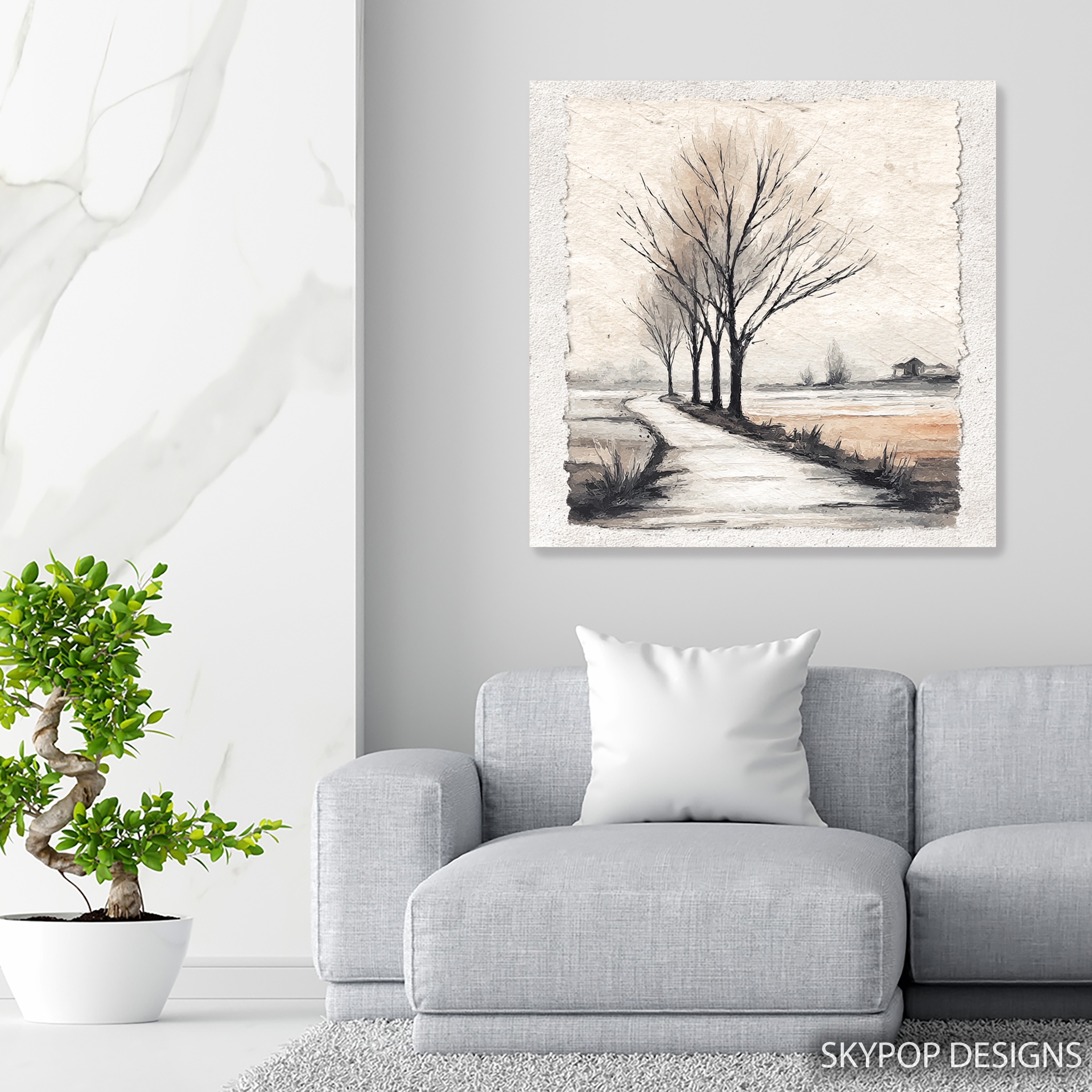 5.jpg Winter Tree Silhouette Art
