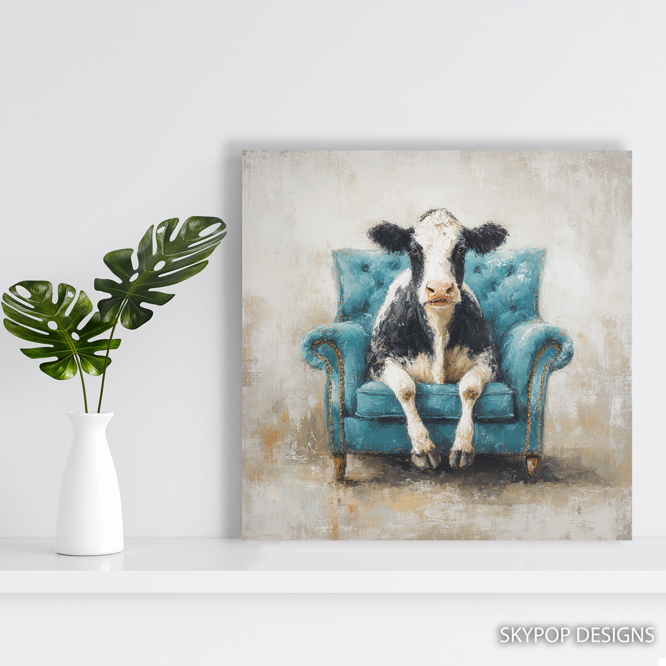 5.jpg Cow in Armchair Art
