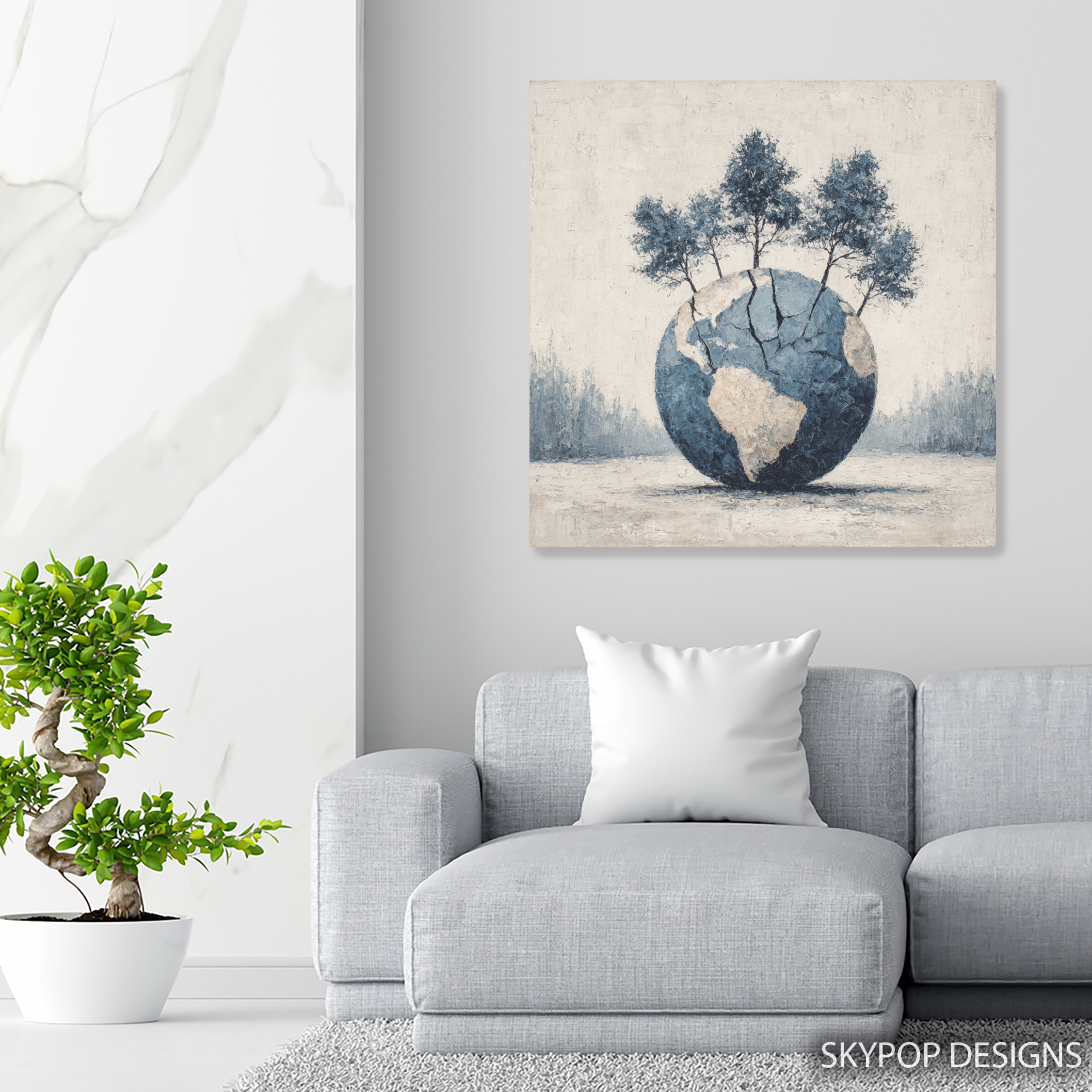 5.jpg Earth Tree Globe Art