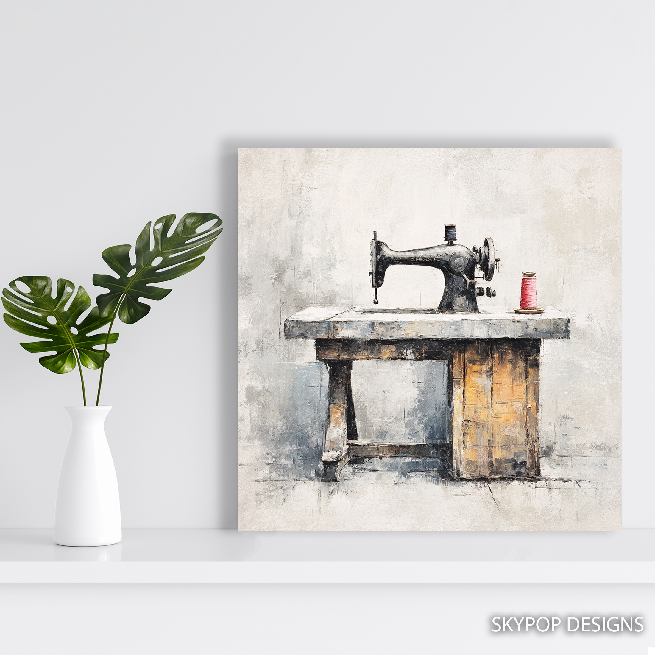 5.jpg Vintage Sewing Machine Art