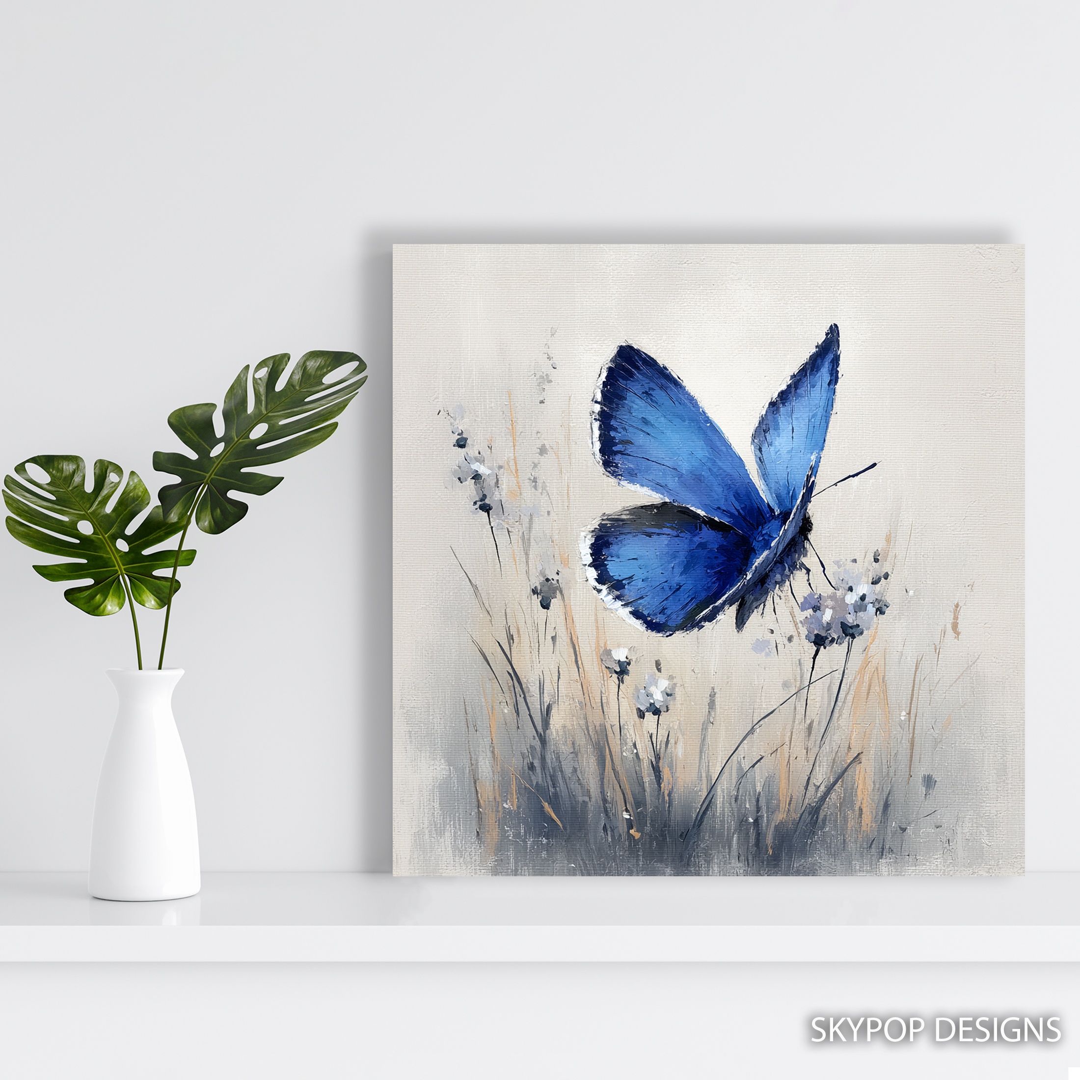 5.jpg Blue Butterfly Art
