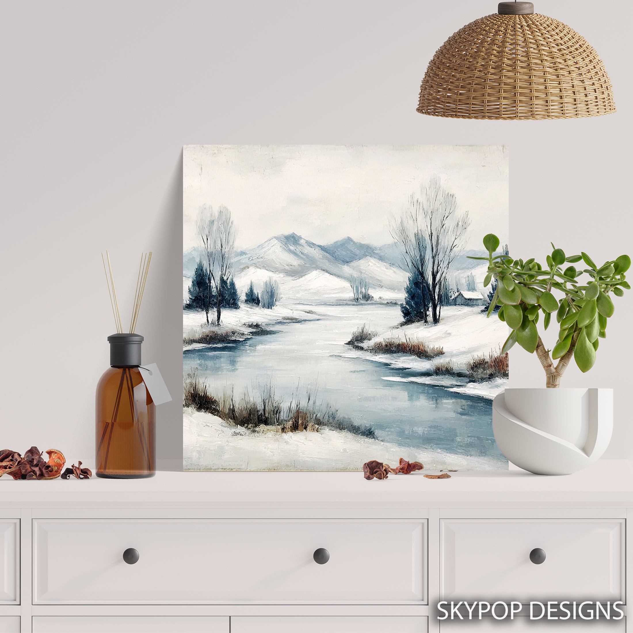 5.jpg Snowy Mountain Stream Art
