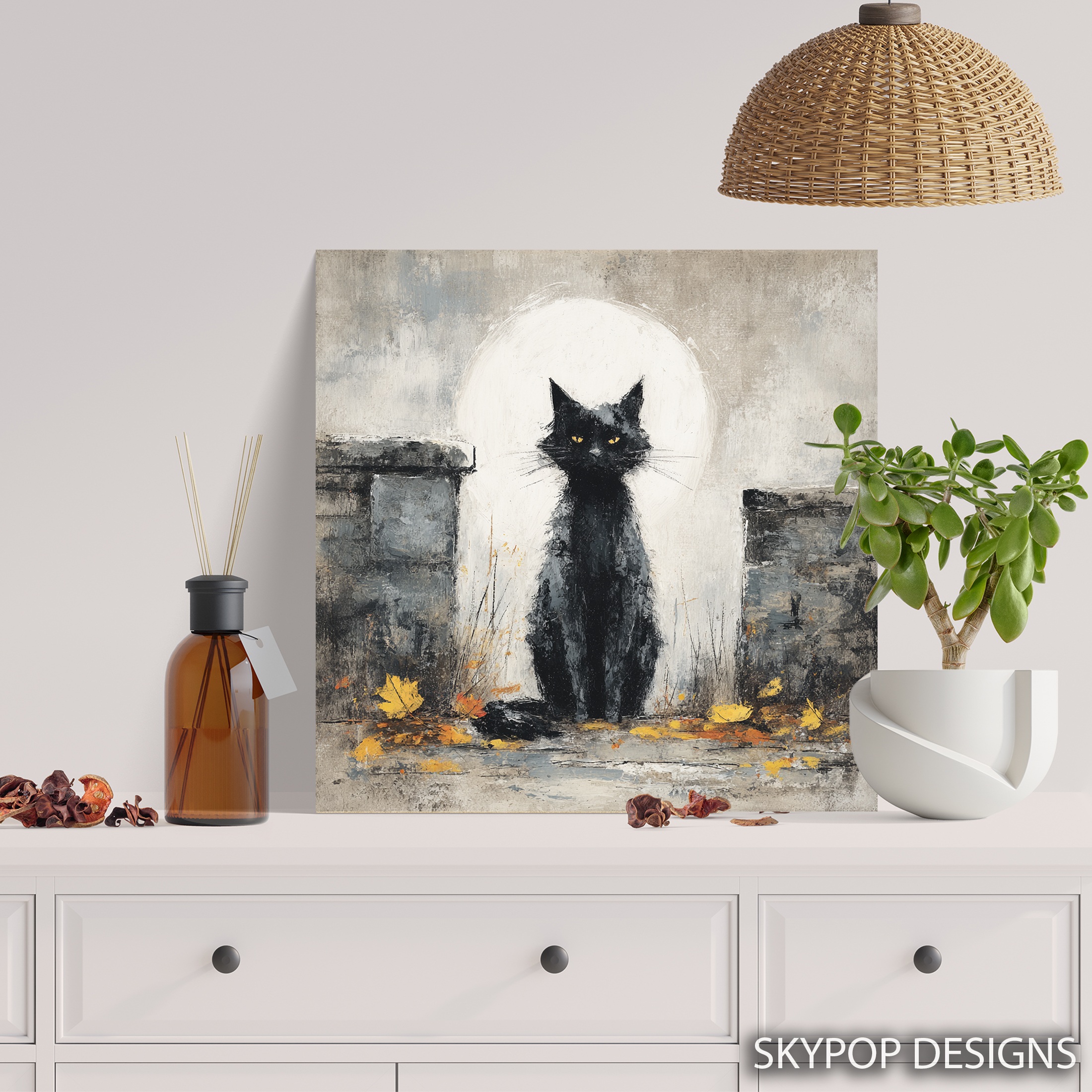 5.jpg Black Cat Moon Art