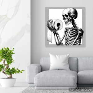 Skeleton Toilet Paper Art