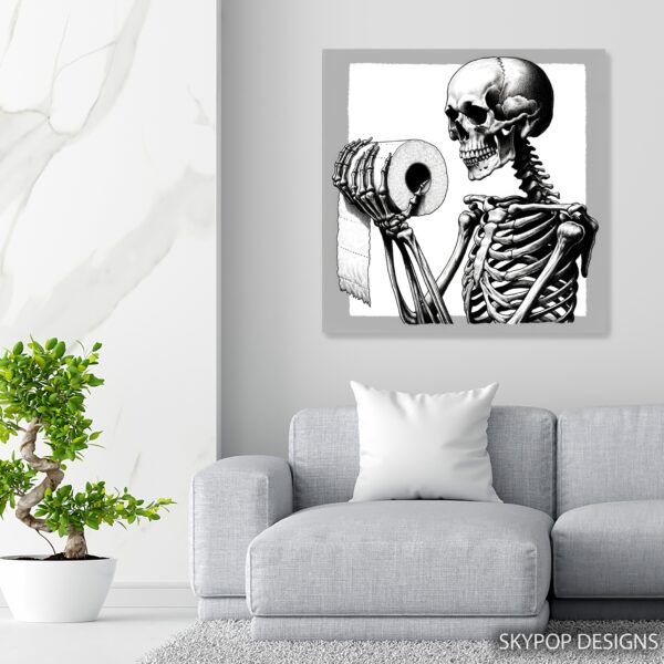 Skeleton Toilet Paper Art