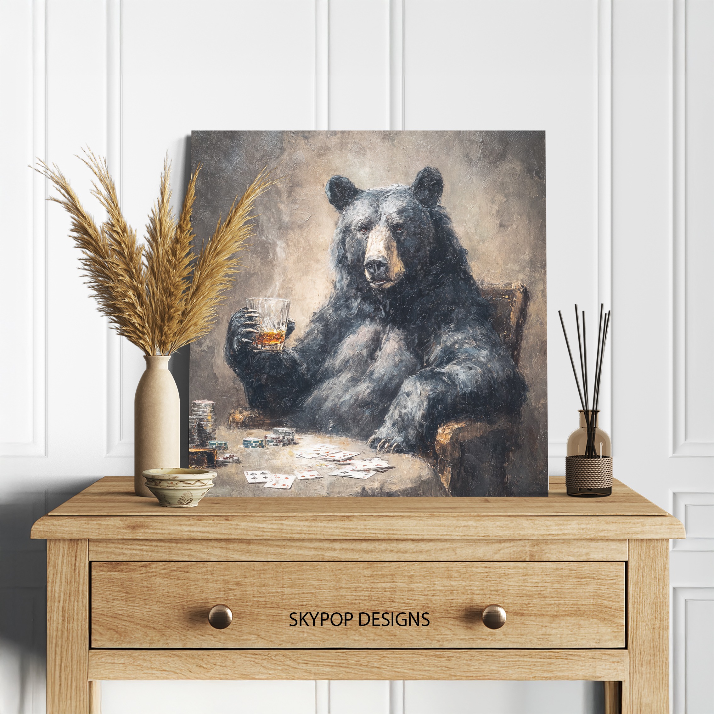 5.jpg Bear Poker Night Art