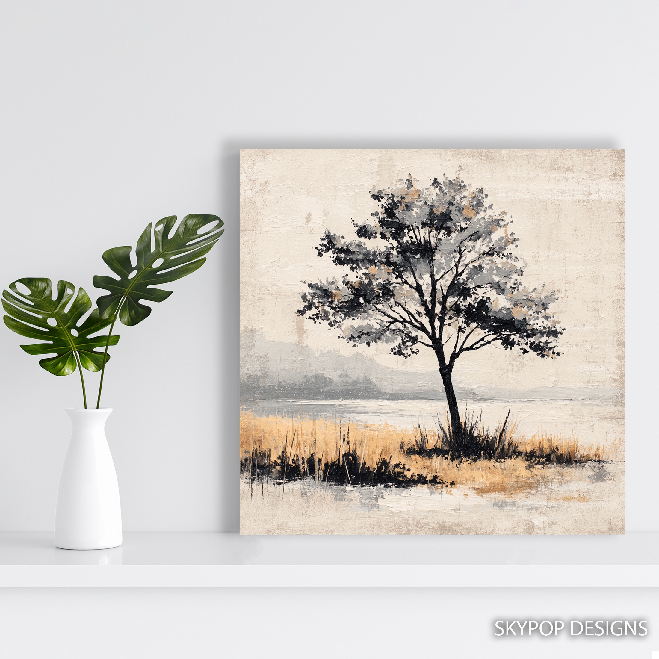 5.jpg Solitary Tree Landscape Art