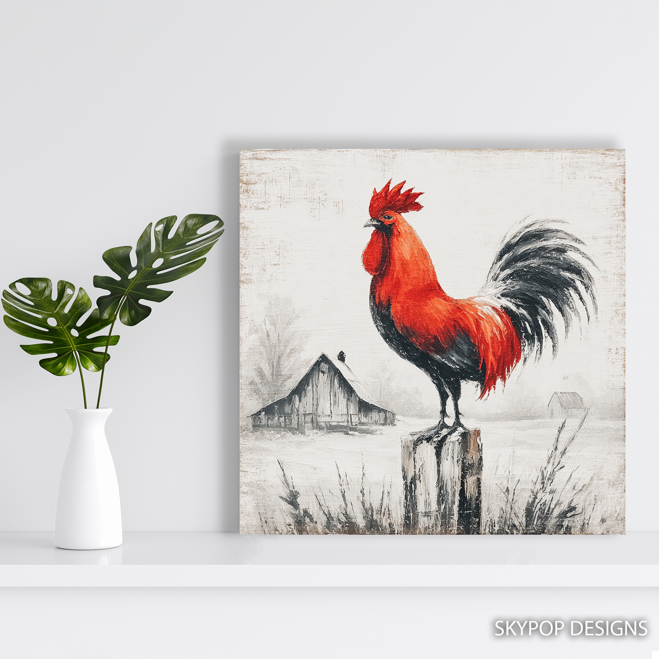 5.jpg Red Rooster Art