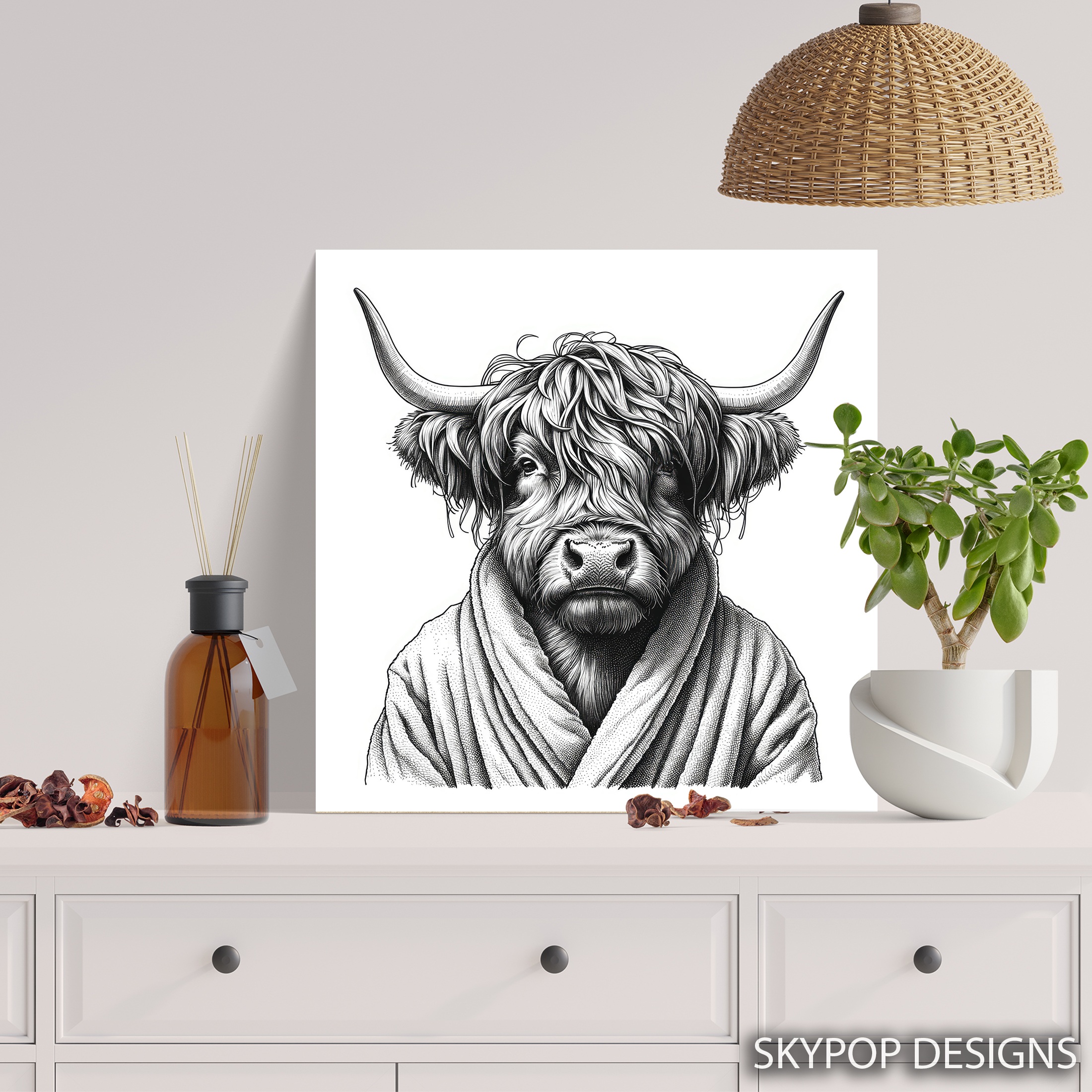 5.jpg Highland Cow Robe Art