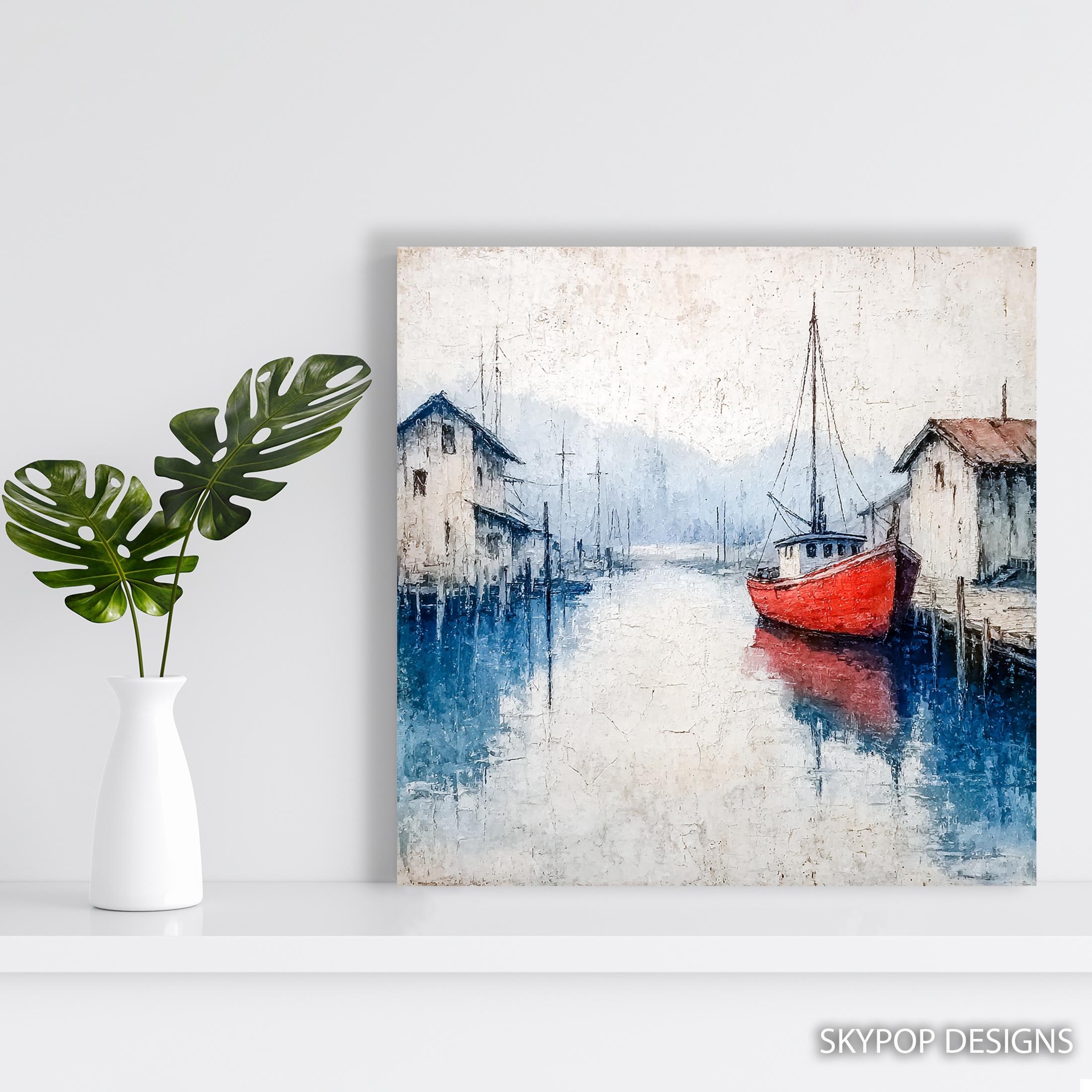 5.jpg Harbor Fishing Boat Art