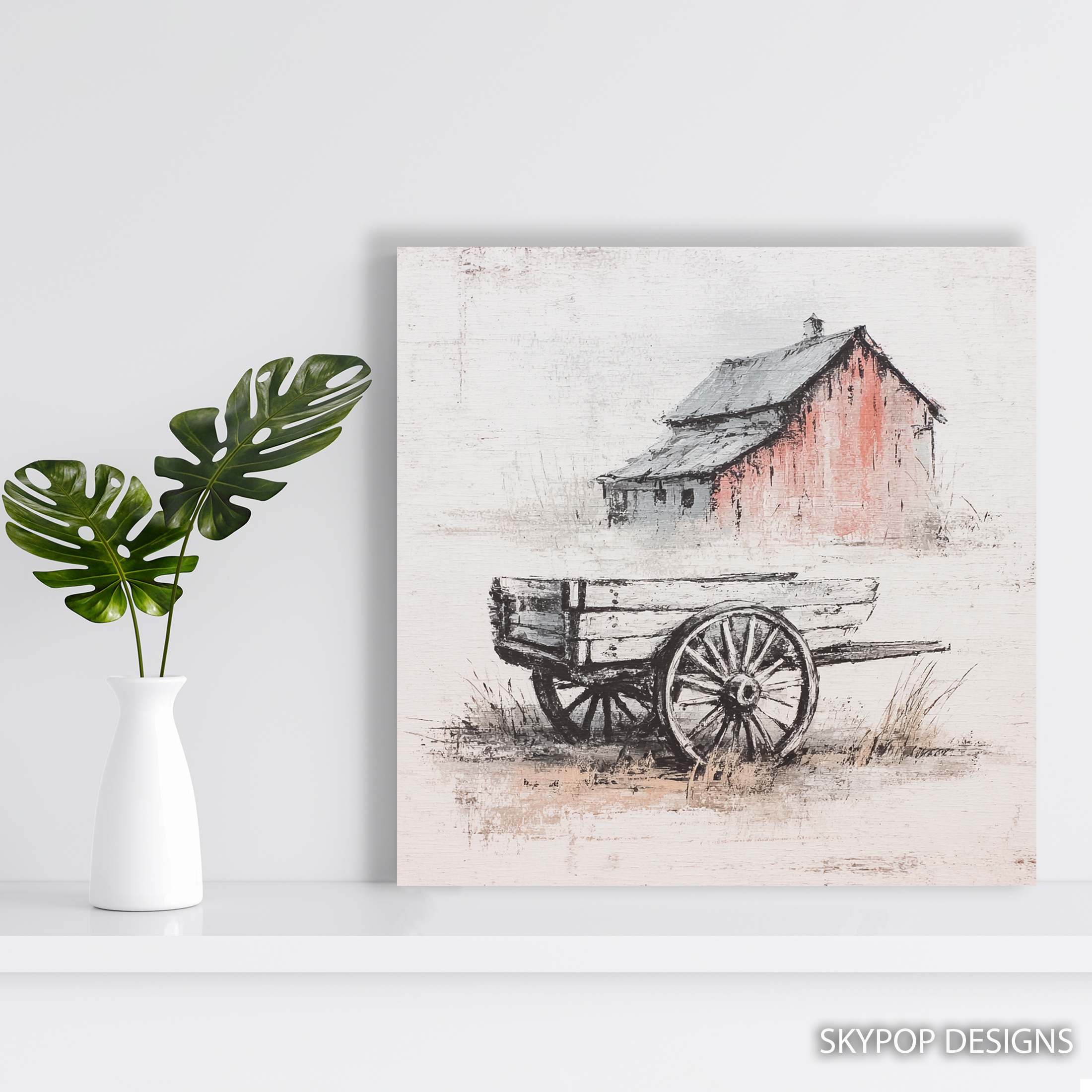 5.jpg Rustic Barn and Wagon Art