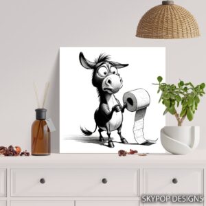 Donkey Toilet Paper Art