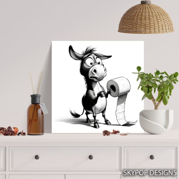 Donkey Toilet Paper Art