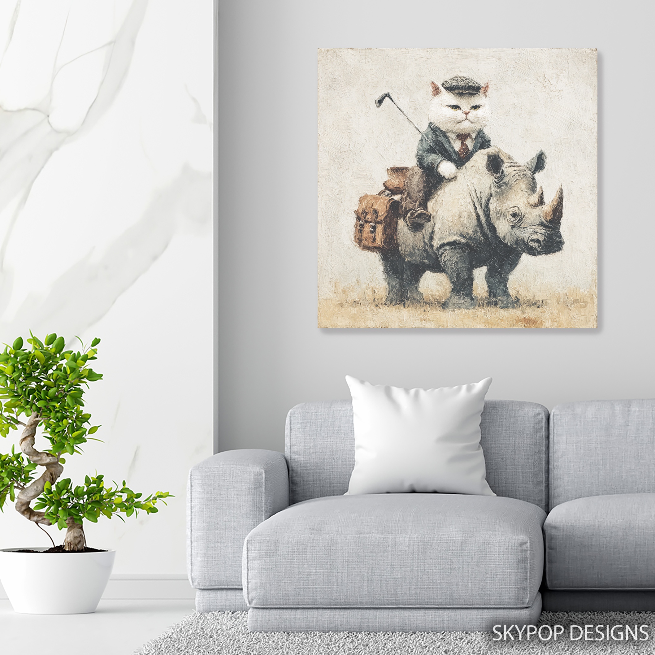 5.jpg Golf Cat Rhino Adventure Art