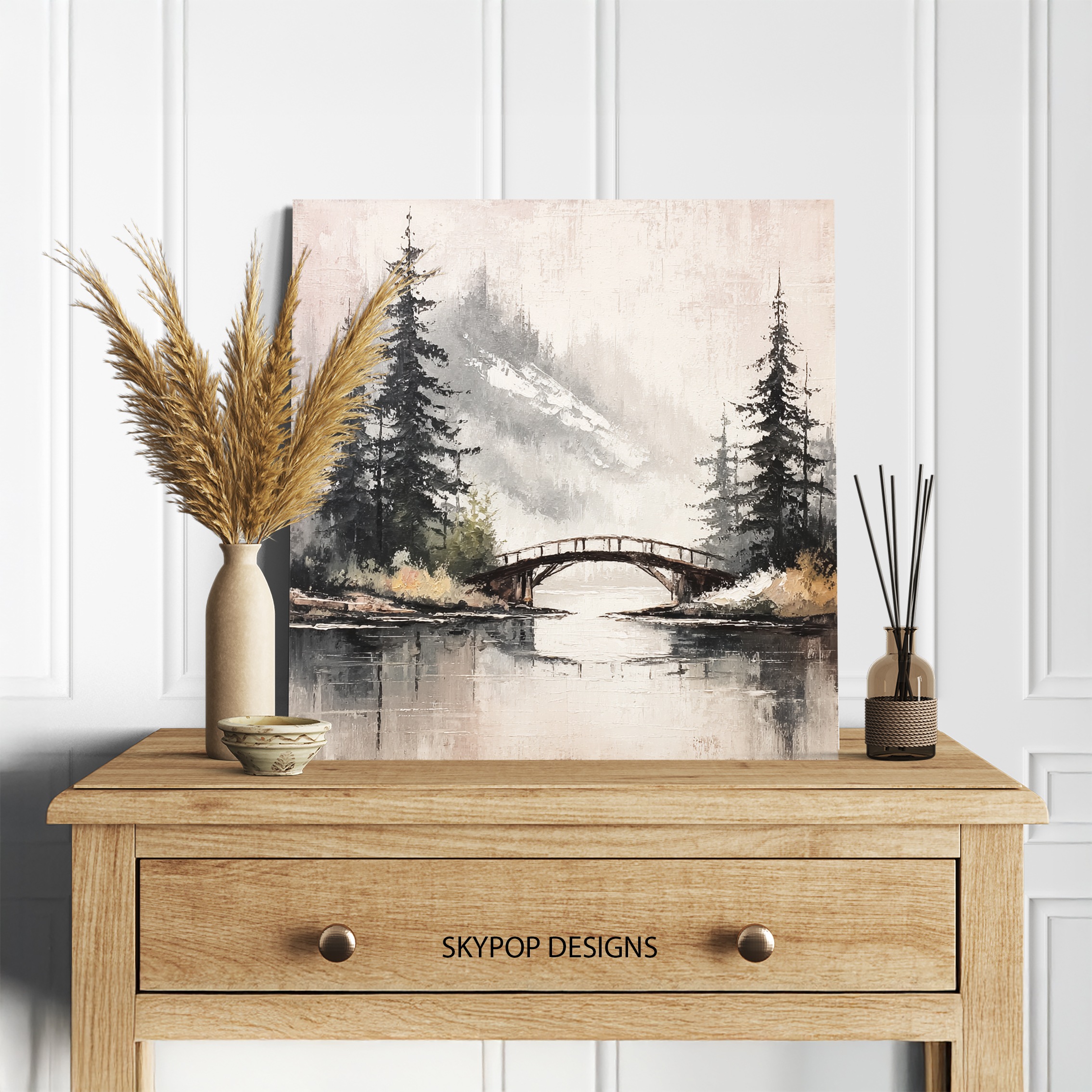 5.jpg Misty Forest Bridge Art