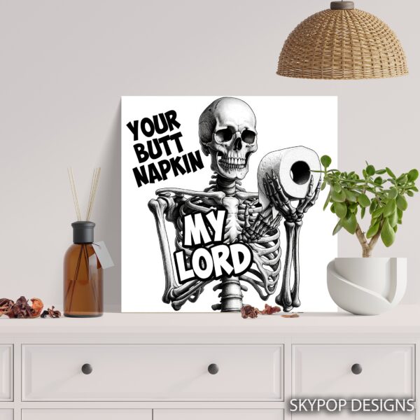 Skeleton Toilet Paper Lord Art