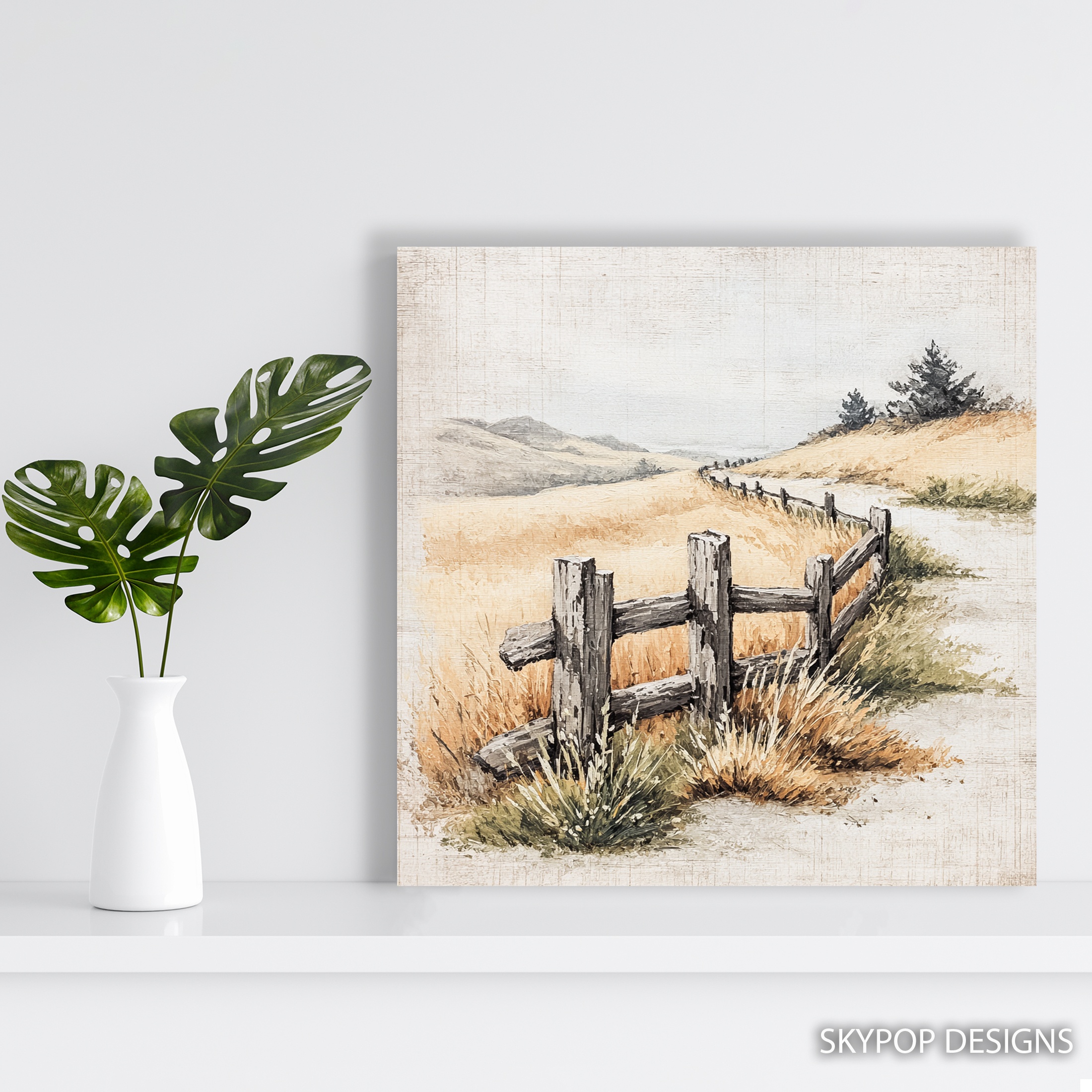 5.jpg Rustic Fence Landscape Art