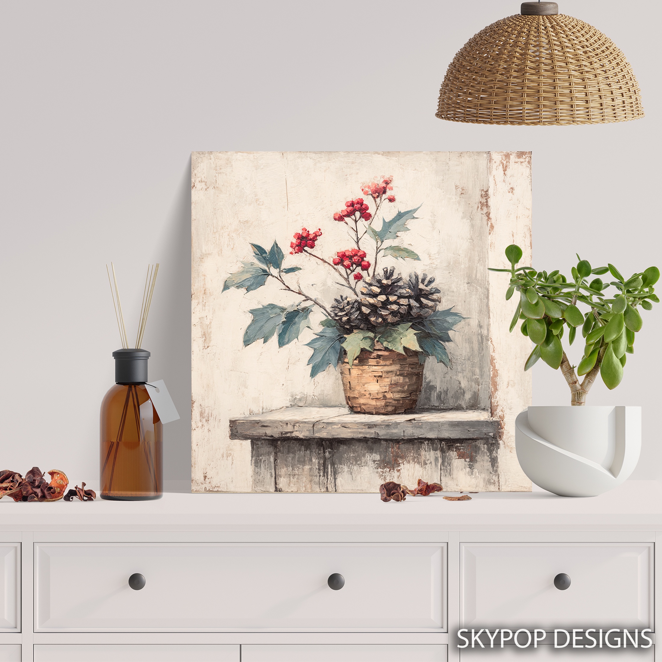 5.jpg Winter Berry Basket Art