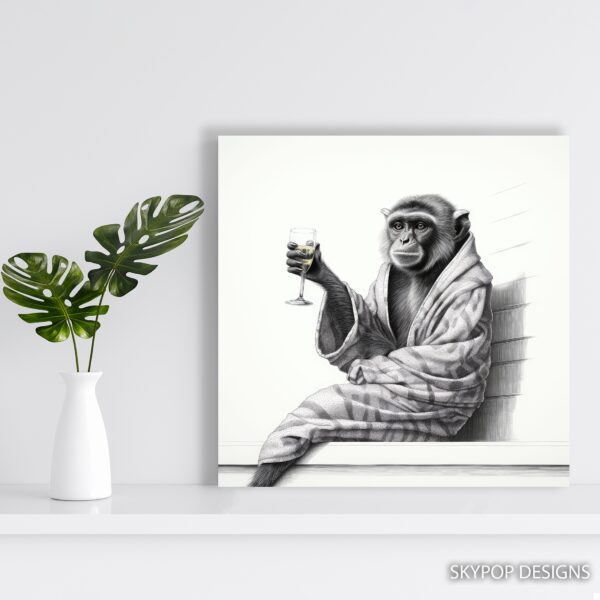 Monkey Champagne Art