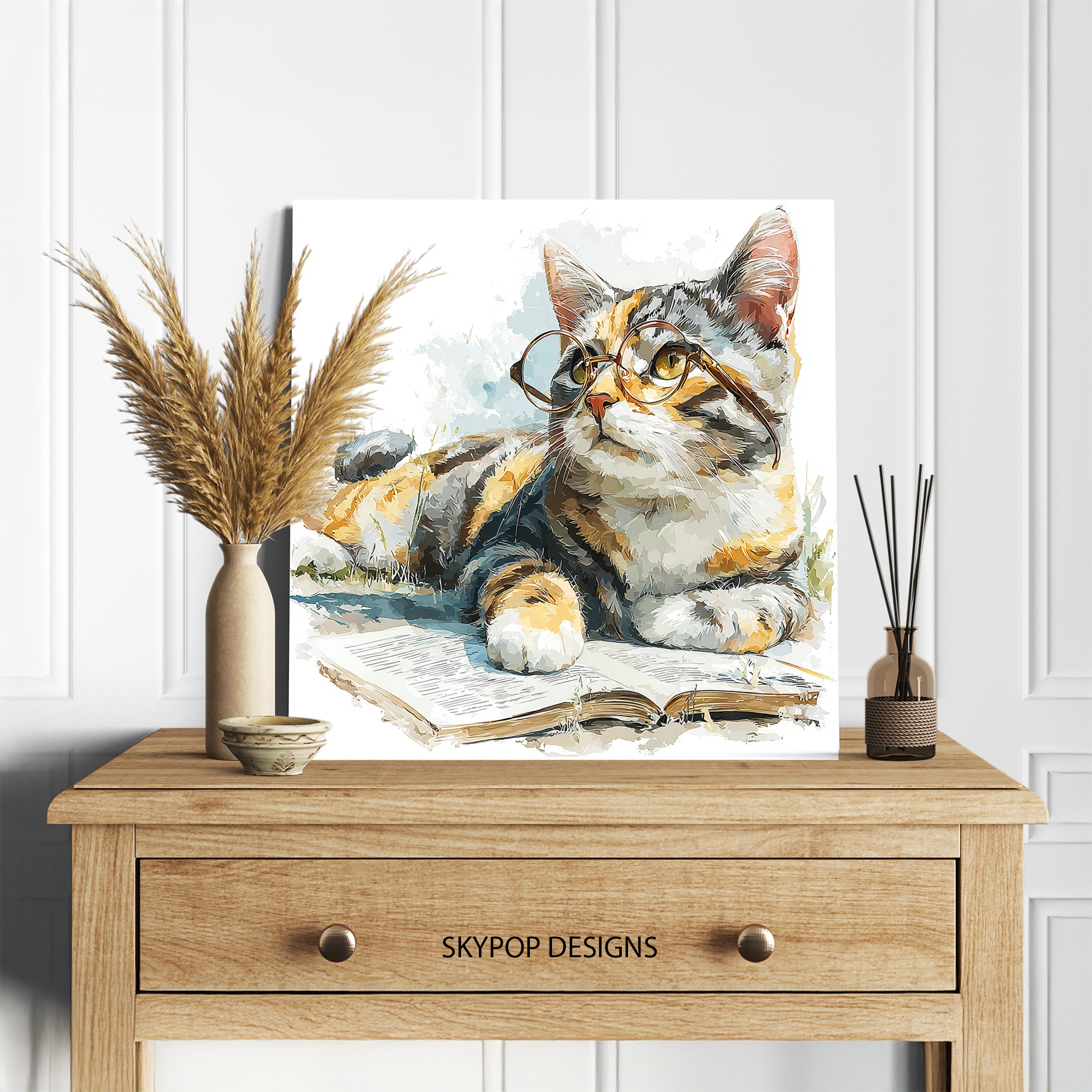 5.jpg Cat Glasses Book Art