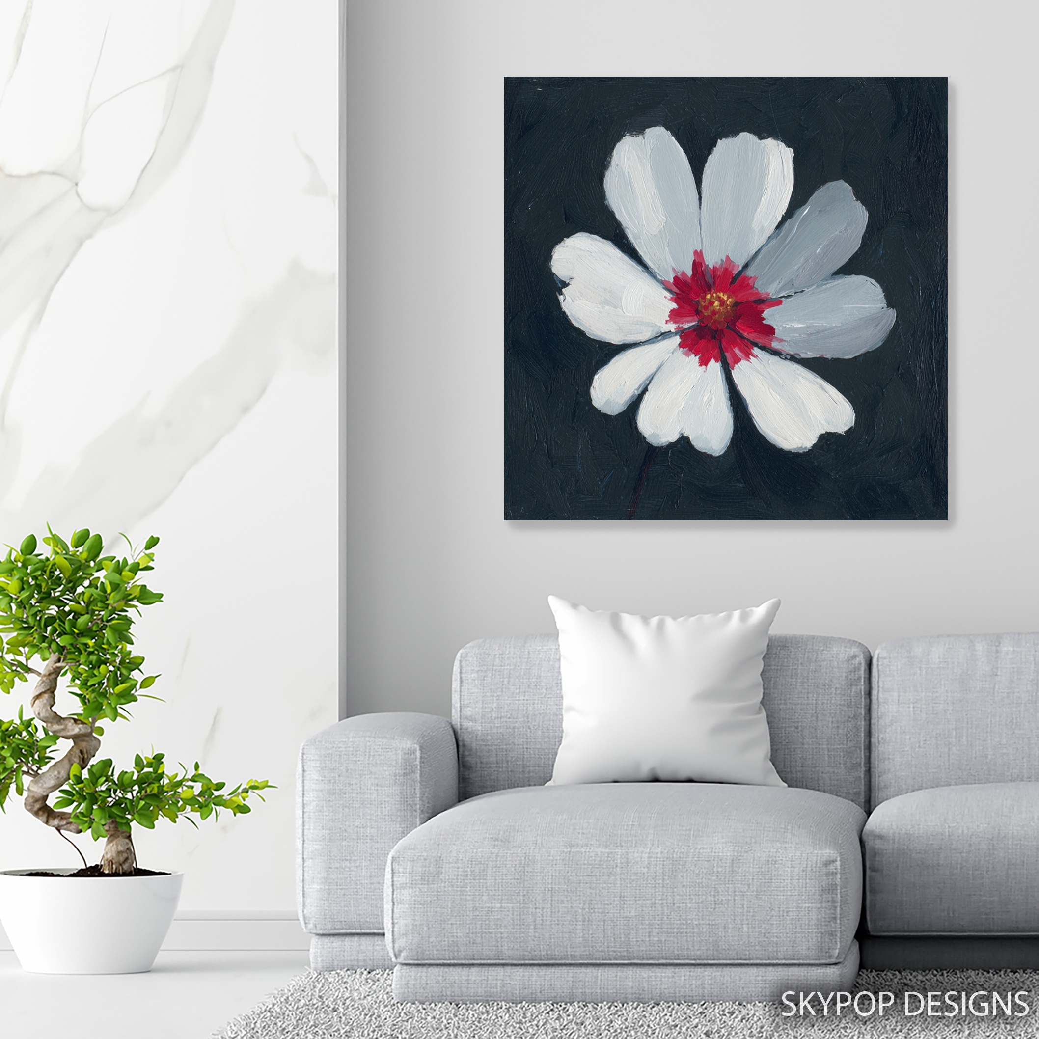 5.jpg White Cosmos Flower Art