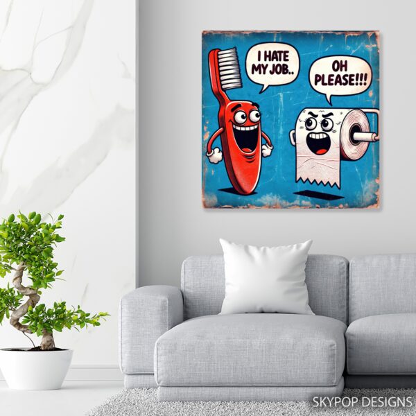 Toothbrush and Toilet Paper Art